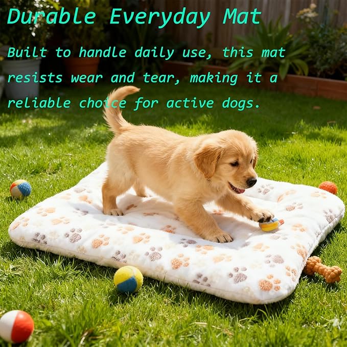 Dog Bed Mat - Crate Pad - Soft Dog Kennel - Multi-Purpose Crate Bed for Dogs & Cats