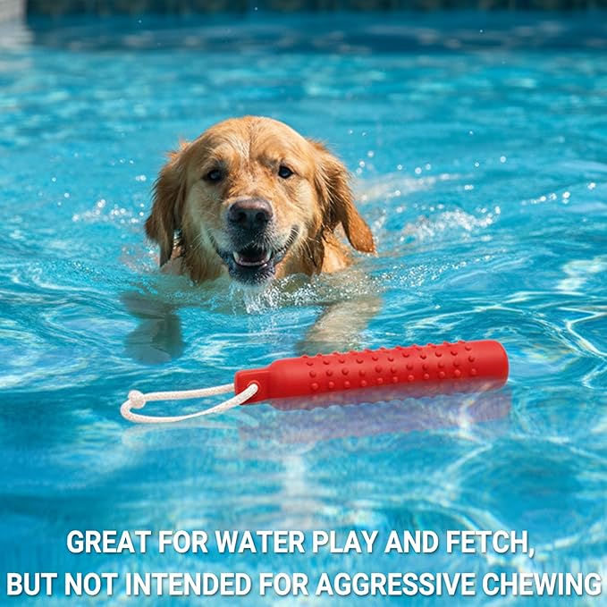 Dog Float Toy - Interactive Training Bumper & Fetching Retrieving Dog Water Toys Dummy Outdoor - Lightweight for Float on the Water Pool Fetch Rope Dog Toys for Small, Medium, Large Dogs