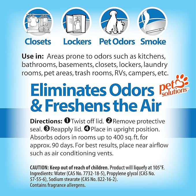 OdoBan Solid Odor Absorber Eliminator for Home and Small Spaces, Fresh Linen Scent, 14 Ounces Each, 3-Pack