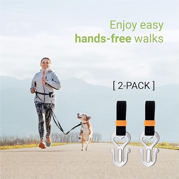 SVD.PET 2PC Dog Poop Bag Holder, Waste Bag Holder, Dog Poop Bag Carrier, Hand Free Holder (Black)