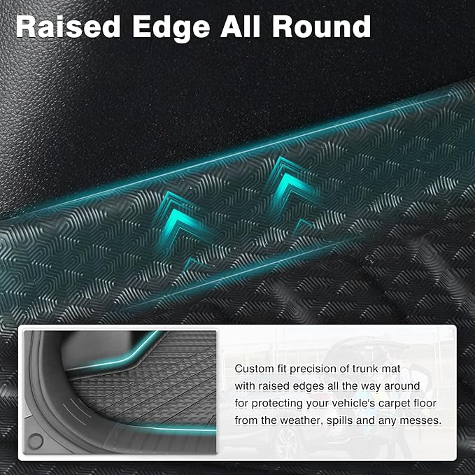 Mixsuper Cargo Liner for Kia Sportage 2023-2025 (No PHEV), Fit for 2026 EX, SX, LX, Trunk Mat for Sportage Accessories Rear Cargo Mat Trunk Liner Black