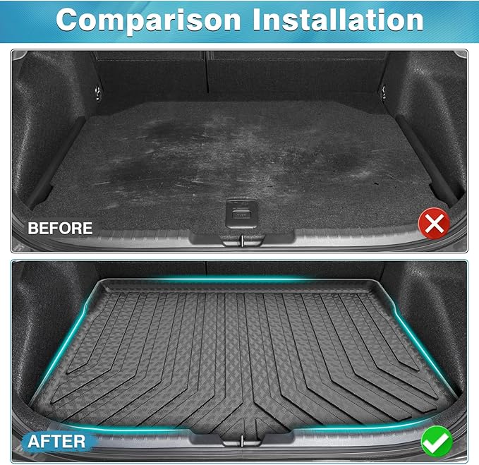 Mixsuper Custom Fit Cargo Liner for 2019-2025 Toyota Corolla Hatchback, Not Fit Sedan Model, All Weather Cargo Mat Rear Trunk Liner Black