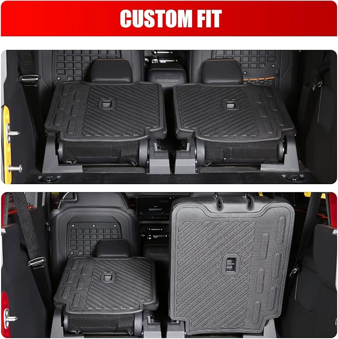 Mabett Back Seat Cover Backrest Protector for Ford Bronco Accessories 2026,2021-2025 2-Door, Rear Seat Mats Dog Seat Liner