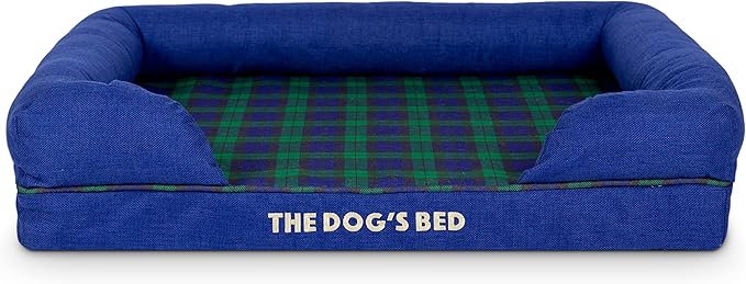 The Dog’s Bed, Med Black Watch Tartan, Memory Foam, Pain Relief: Arthritis, Hip & Elbow Dysplasia, Post Surgery, Lameness, Supportive, Calming, Waterproof Washable Cover