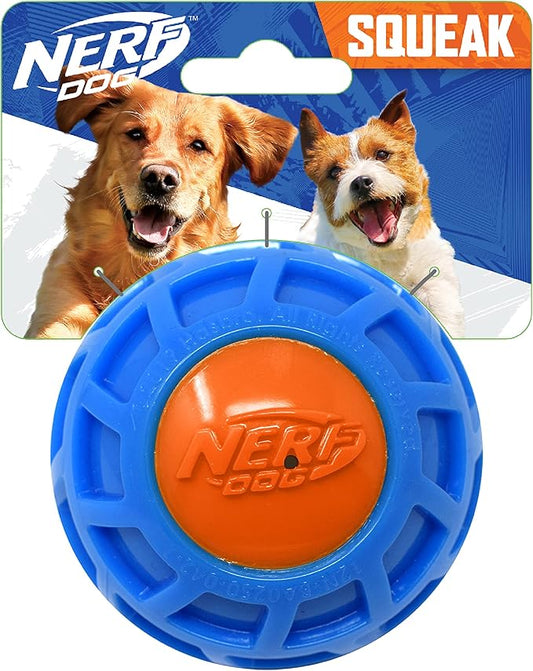 3in TPR EXO Squeak Ball - Blue/Orange