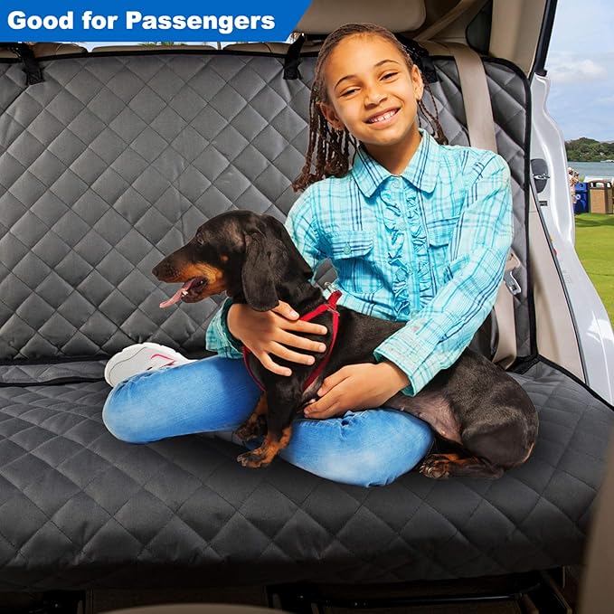 VIEWPETS Bench Car Seat Cover Protector - Waterproof, Heavy-Duty and Nonslip Pet Car Seat Cover for Dogs with Universal Size Fits for Vehicles, Trucks & SUVs(Grey)