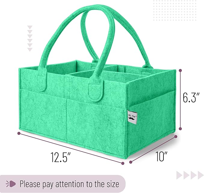 Mr. Pen- Baby Diaper Caddy Organizer, Green, Nursery Storage Bin and Car Organizer for Diapers and Baby Wipes