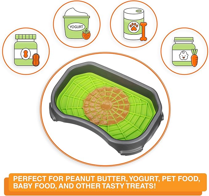 Neater Pet Brands - Neat-LIK with Protective Tray - Slow Feed Pad for Dogs & Cats