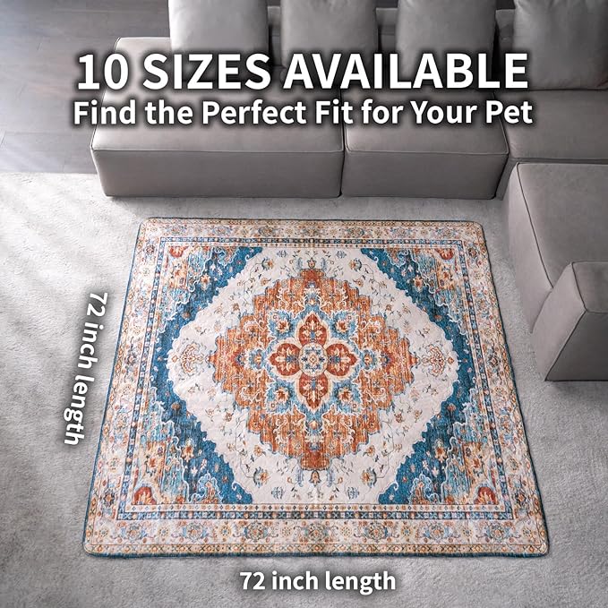 Dog Pee Pads Training Pads Upgrade Triple Thickness All-Purpose Super Absorbent & Leak-Proof, Quick Dry and Leak-Proof and Odor Control (Brick/Blue, 72" x72"x1PCS)