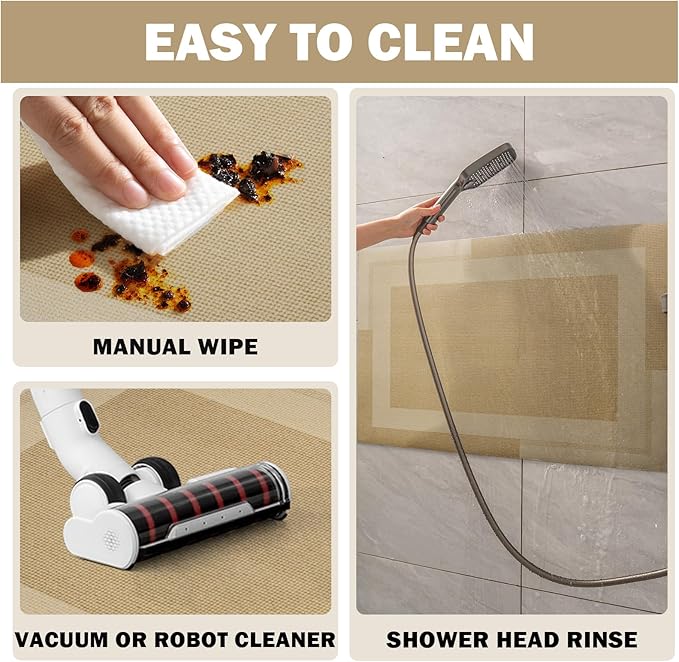 Non Slip Bath Mat, Rubber Backing Ultra Thin Bathroom Rugs Fit Under Door Quick Dry Super Absorbent Washable Bath Rug Shower Mat for Bathroom Floor Bathtub Shower Sink, Easy Care Brown 16"x 24"