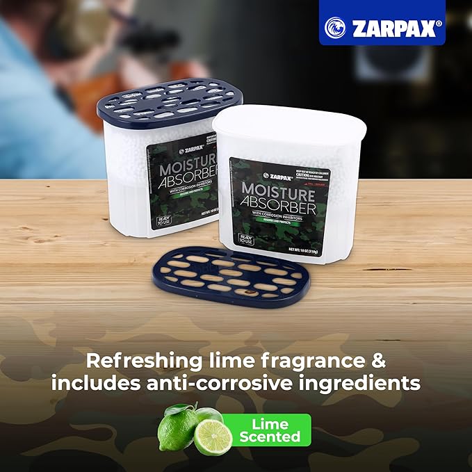 Moisture Absorber Corrosion Inhibitors Gun & Gear 17.6 oz/500g | Removes Moisture, Damp & Humidity | Odor Absorber | Moisture Trap for Bathroom, Closet, Kitchen | Set of 4
