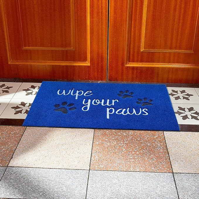 Outside Door Mat for Home Entrance Funny Mats Wipe Your Paws Welcome Mat for Front Door Indoor with Non Slip Rubber Mat Dog Mats,18x28 Inch