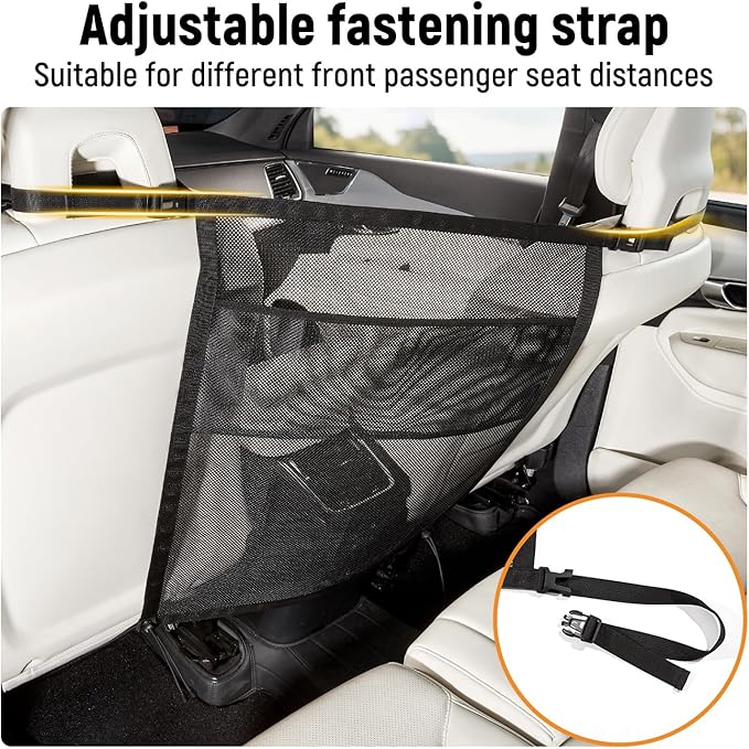 Dog Car Barrier,Dog Net for Car Divider,Pet Barrier with Mesh Organizer,Universal for Car,SUV,Truck