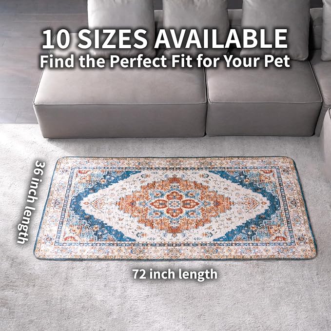 Dog Pee Pads Training Pads Upgrade Triple Thickness All-Purpose Super Absorbent & Leak-Proof, Quick Dry and Leak-Proof and Odor Control (Brick/Blue, 36" x72"x2PCS)