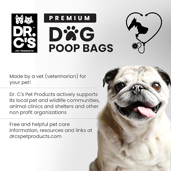 Certified 65% PCR (Post Consumer Recycled) Plastic and 35% Plant Based, ONE OF A KIND, Dog Poop Bags - 120 Bags / 8 Rolls, NO NEW PLASTICS USED, Unscented, Earth Friendly, USA Owned