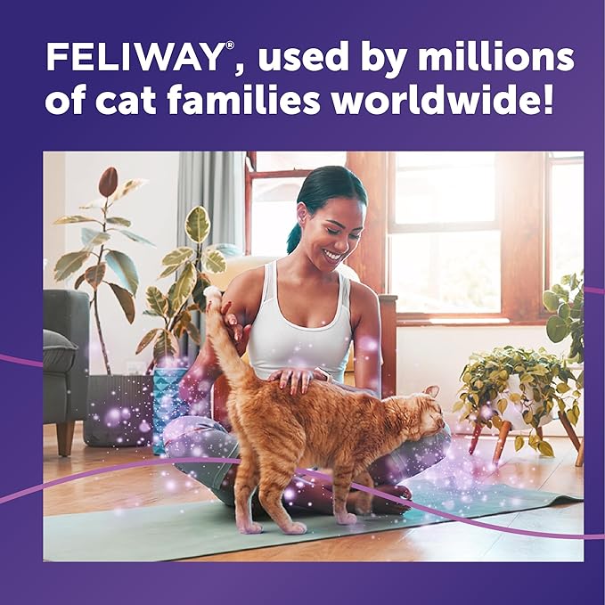 FELIWAY® Classic Cat Calming Spray, 60ml - Comforts Cats at Home and On the Go and Helps to Calm During Travel