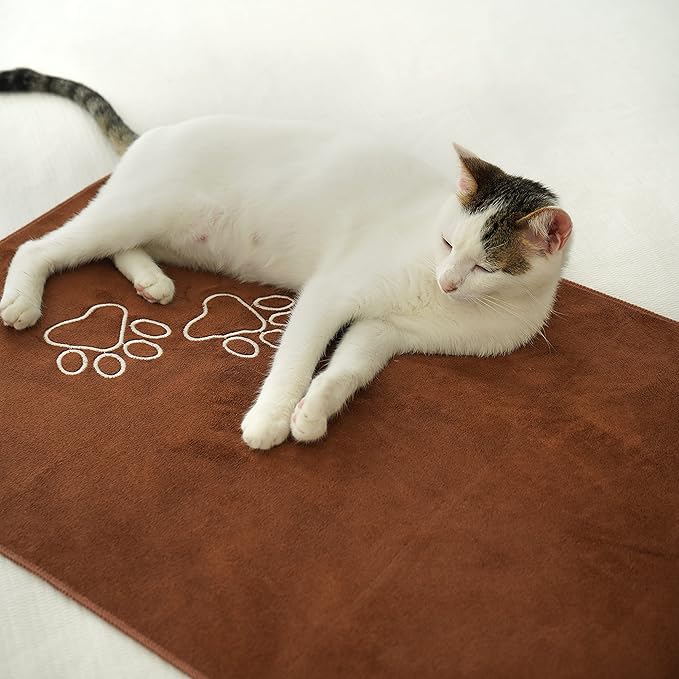 Unconditional Love | Premium Pet Drying Towel | Ultra Absorbent and Soft Microfiber Towel for Dogs and Cats (Brown) XL
