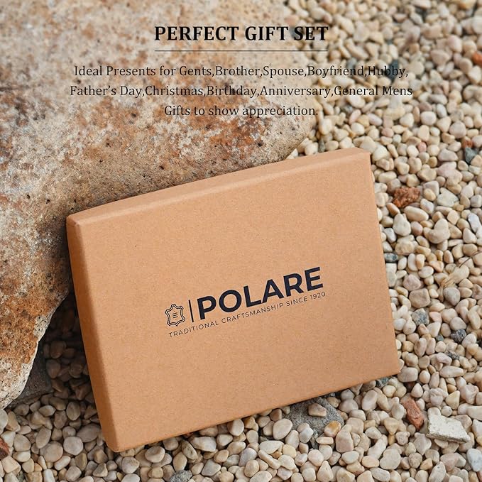 Polare Full Grain Leather Travel Passport Wallet with YKK Zipper and RFID Blocking Document Organizer Holder 2 Passports (Dark Brown with AirTag Slot)