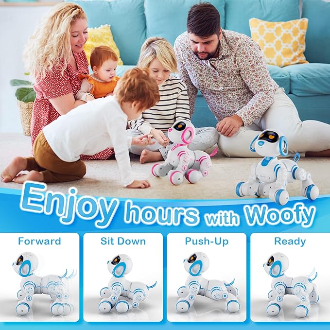 Contixo R3 Robot Dog Kids Toy - Remote Control Robots Interactive Smart Dancing Toy for Kids Boys Girls Toddler Age 3-12 Year Old Robotic Pet Birthday Gifts for Children Blue