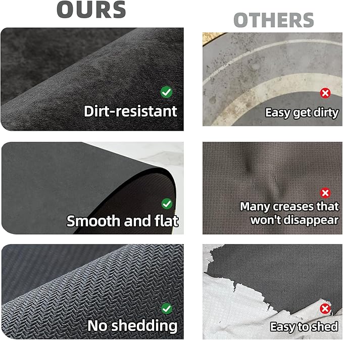 Black Bath Mat, Bathroom Rugs Non Slip Washable Thin Absorbent Quick Dry Bath Mat Fits Under Door Bathroom Floor Mat Perfect for Bath, Shower, or Sink 16"x24" Black