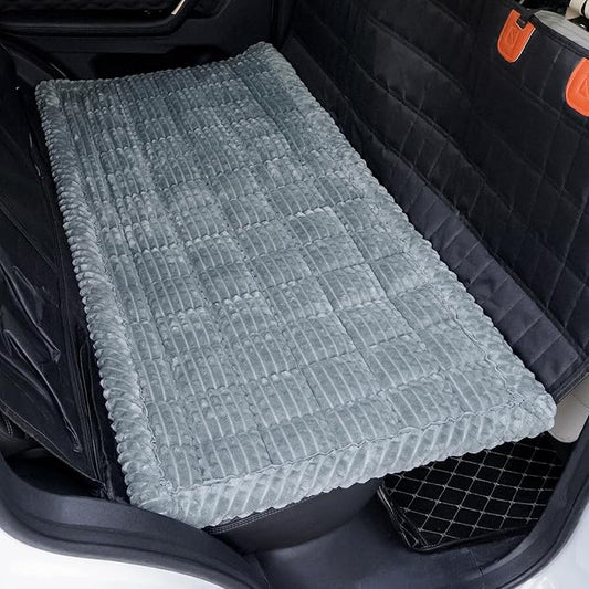 HOMEREFROM Washable Large Dog Bed for Cars, Dog Car Seat Cover for Backseat, Anti-Slip Pet Sleeping Mat, Car Seat Protector, Travel Pet Pad for Trucks and SUV (Gray, 24.8" x 54")