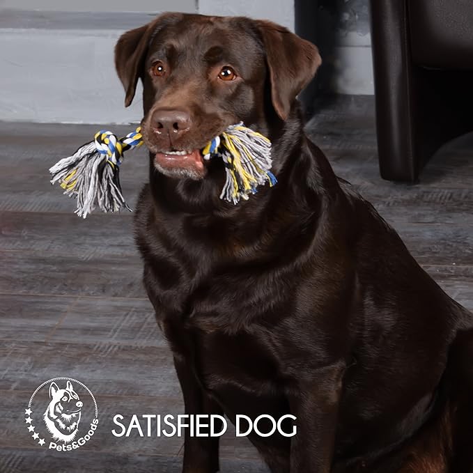 Pets&Goods Dog Rope Chew Toys – 5-Pack Durable Cotton Tug Toys for Puppies & Small/Medium Dogs – Dental Cleaning, Teething Relief, Washable & Safe Play