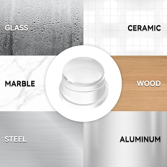 Upgraded Door Bumper 1.5" Clear Silicone | Self-Adhesive Door Knob Wall Protector |Large Rubber Door Stops for Wall Protection & Noise Reduction | 4 Pack