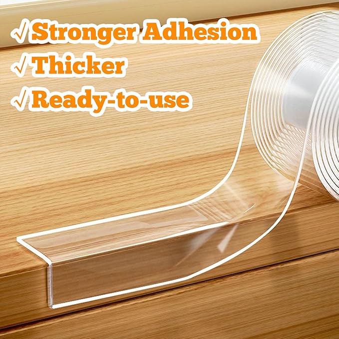 2.6 in x 9.84 FT,Clear Soft Corner Protectors for Furniture Strip,Sharp Edge & Table Bumper,Window Edge,Wall Protector, Soft Corner Guards Safe for Proof,Table Corner Protectors in Family