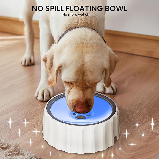 FORWH Dog Small Animals Water Bowl No Spill 70oz/2L Large Capacity Dispenser Non Slip No Splash Small Animals Bowl Pet Slow Feeder No Drip Dog Water Bowl on Vehicle for Dogs and Cats - Purple