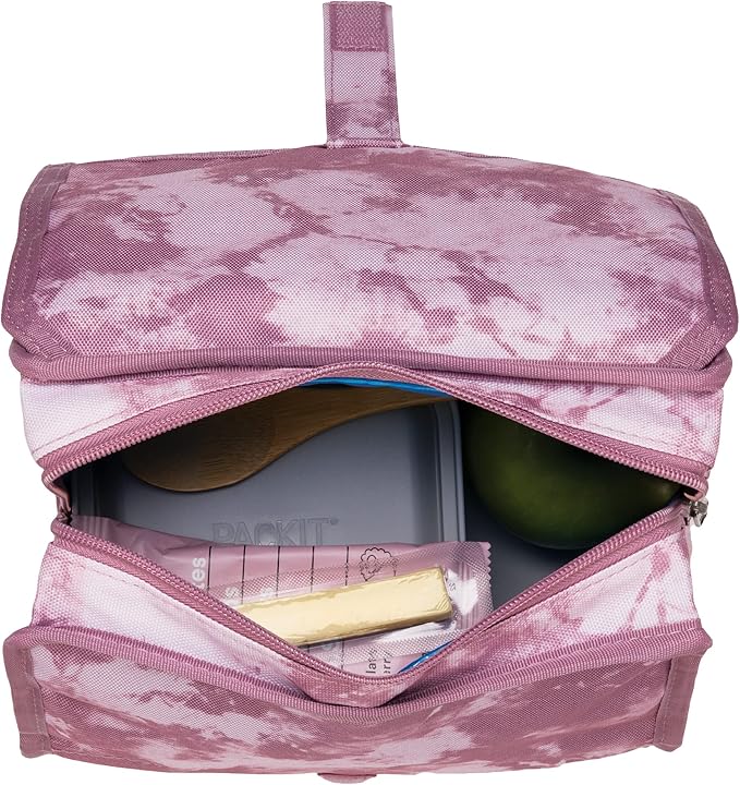 PackIt® Freezable Lunch Bag, Mulberry Tie Dye, Built with EcoFreeze® Technology, Foldable, Reusable, Zip and Velcro Closure with Buckle Handle, Designed for Work Lunch and Fresh Lunch On the Go
