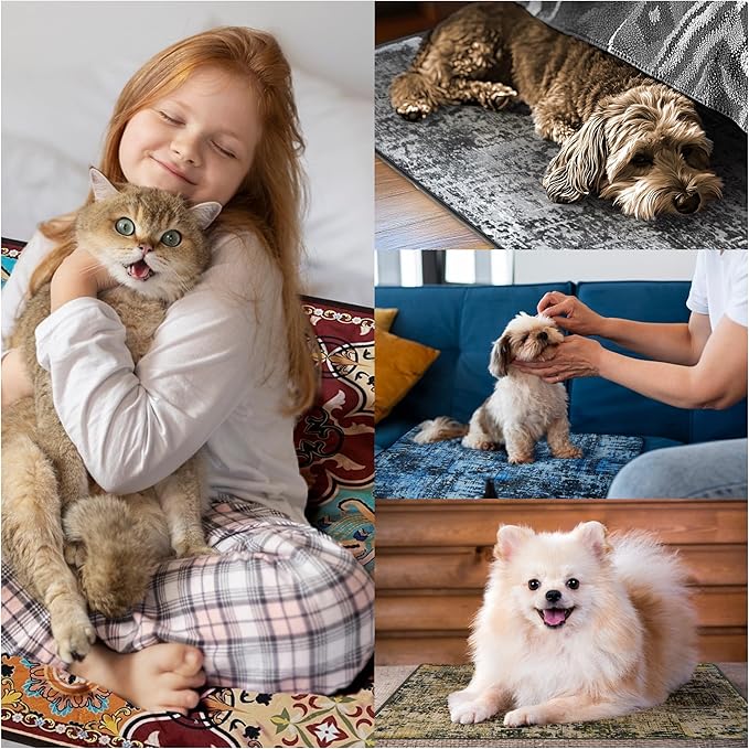 Qeils Washable Pee Pads for Dogs, 2 Pack Reusable Puppy Pads 36"x41" Super Absorbent Leakproof Dog Training Pads, Non-Slip Potty Pads for Floor, Crate, Couch, Whelping Pads Litter Mat Puppy Supplies