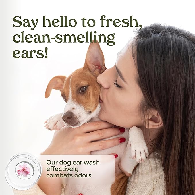 Pawfume Dog Ear Cleaner Solution, 4-Pack – Soothe Itchy Ears Instantly – With St. John’s Wort & Almond Extracts, Vet-Certified Formula, Alcohol-Free & Sulfate-Free – Dog Ear Wash For All Breeds