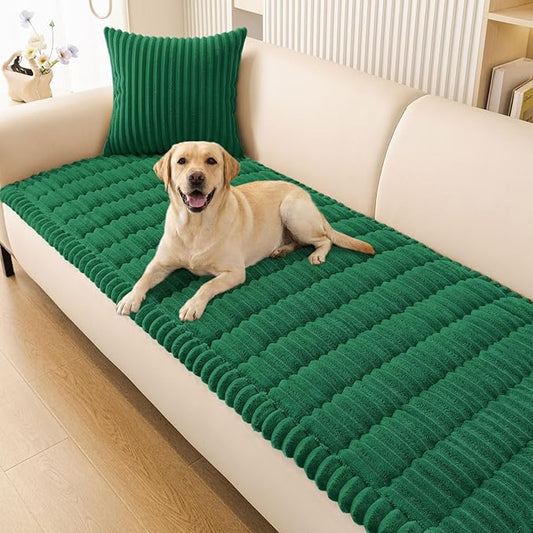 Smiry Couch Cover for Dogs, Non Slip Washable Sofa Protector for Pets, Soft Furniture Cover for Pet, Stylish Sofa Covers, Cozy Protect Against Fur, Dirt & Everyday Messes (Turquoise, 27.6" x 59")