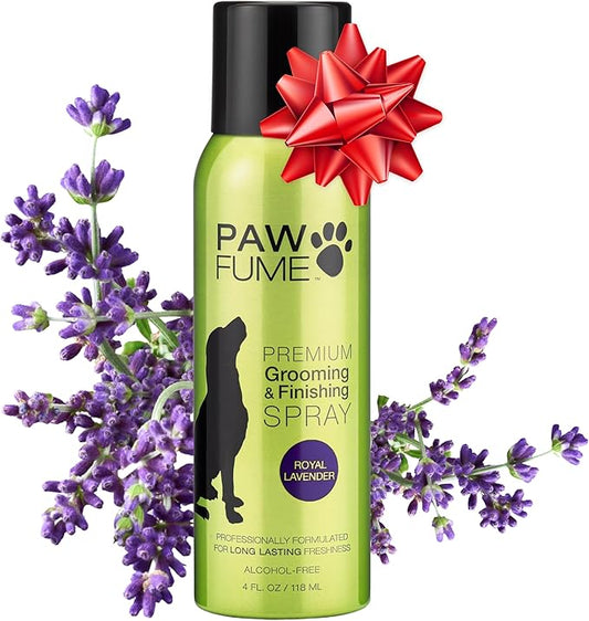 PAWFUME Dog Detangler Grooming Spray, Royal Lavender, 1-Pack – Keeps Pups Fresh All Day – Hypoallergenic, Alcohol-Free, Detangling & Moisturizing – Salon-Quality Dog Necessities for Coat & Fur Care