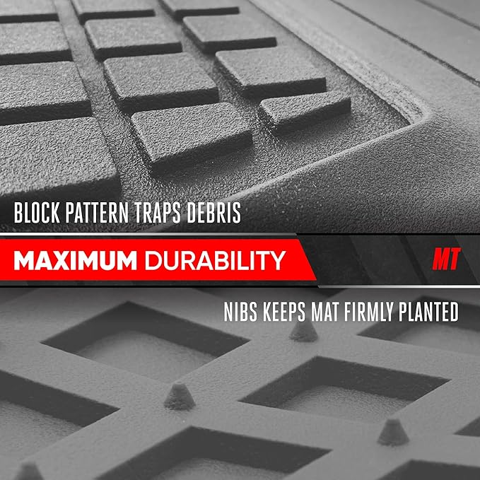 Motor Trend FlexTough Rear Cargo Mat – Heavy-Duty Trimmable Car Trunk Mat for Back of SUV, Universal Rear Cargo Liner for SUV, Flexible Trunk Liner, Automotive Floor Mats & Cargo Liners (Gray)