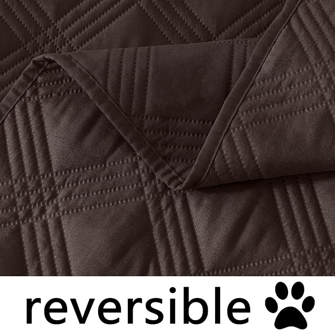 hyha Waterproof Dog Blanket, Reversible Pet Bed Blanket, Soft Sofa Couch Cover for Dogs Washable, Waterproof Pet Couch Covers for Sofa Puppy Cats Furniture Protector(40"x80", Chocolate/Chocolate)