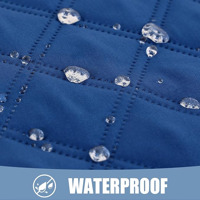 Smiry Waterproof Dog Bed Cover Pet Blanket, Soft Washable Dog Blanket for Furniture Bed Couch Sofa Reversible, Checkered (30"x53", Navy/Navy)
