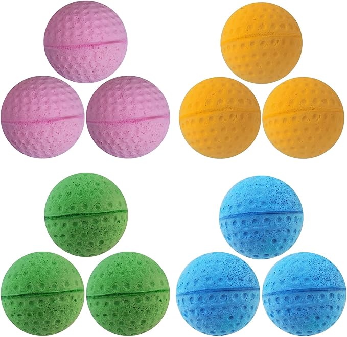 GINFH Cat Foam Ball Cat Sponge Ball Toy Soccer Toy (12Pack)