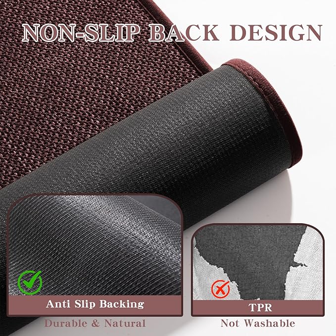 chakme Bathroom Rugs Mat 59x24, Ultra Thin Non Slip Bath Mat Large Quick Dry Absorbent Bath Mat for Bathroom Floor, (Dark Purple, 59"x24")