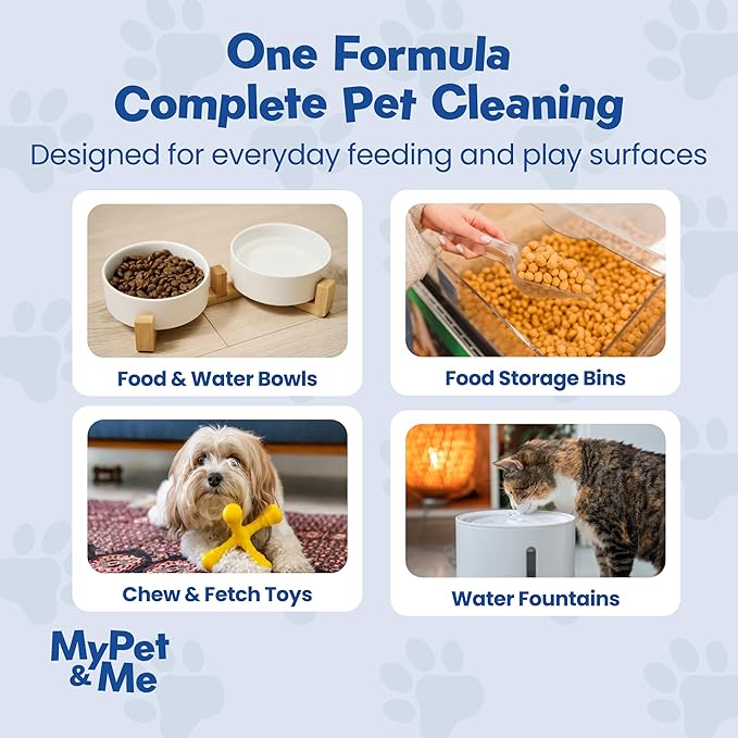 My Pet & Me Pet Bowl Cleaning Mousse | 4.05 oz | Dog Bowl Cleaner & Pet Safe Cleaner | Foaming Dish & Paw Cleaner for Small Dogs | Safe & Easy-to-Use Cleaning Solution