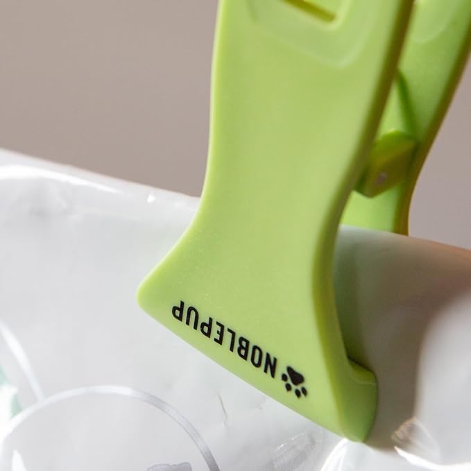 MeasureMate Pet Food Scoops with Bag Clip for Dog and Cat - 3-in-1 Multi-Function Collapsible Food Measuring Cup - 1/2 Cup Capacity, 4oz, Green - Dishwasher Safe