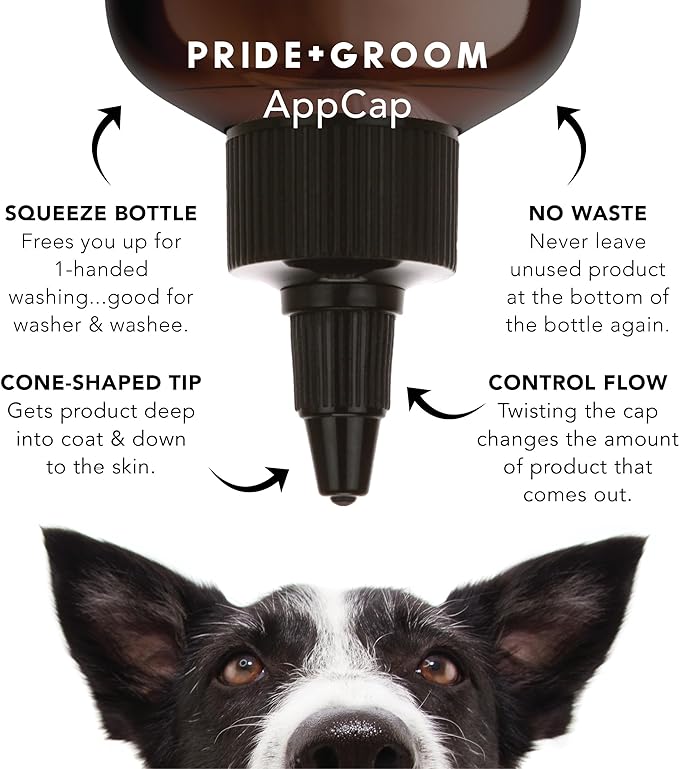 Pride and Groom The Shedder | Dog Deshedding Shampoo | All Natural Body Wash with Essential Oils & Ingredients That Reduce Pet Shedding & Fur Dander for Curly and Wavy Coats – 16oz
