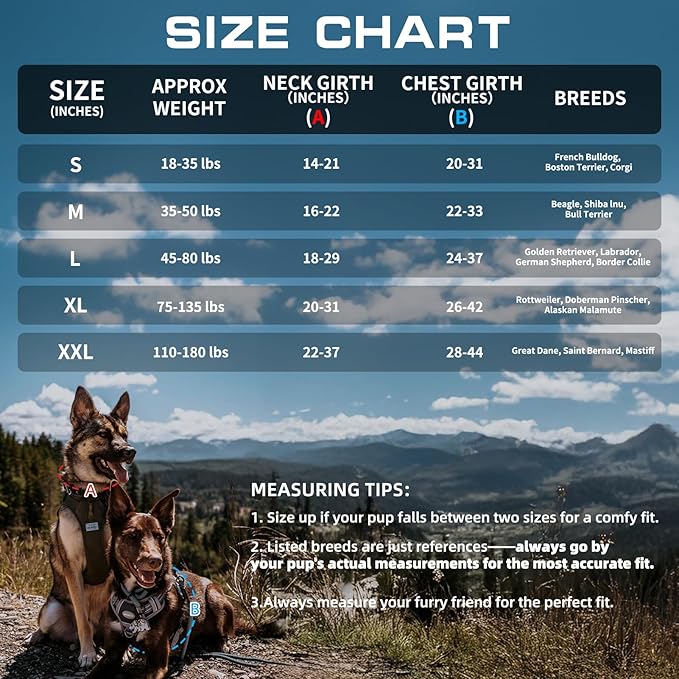 AUROTH Tactical Harness for Small Medium Dogs No Pull Adjustable Pet Harness Reflective K9 Working Training Easy Control Vest Military Service Dog Harnesses Black M