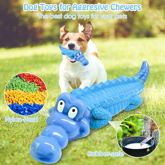 Jeefome Tough Dog Chew Toys for Aggressive Chewers, Indestructible Dog Toy to Keep Them Busy & Reduce Boredom for Medium, Large Dogs, Milk Flavor