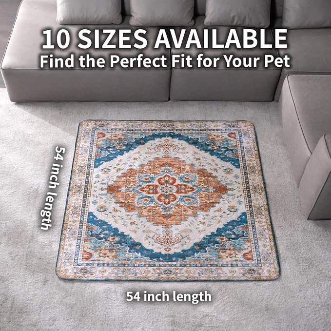 Dog Pee Pads Training Pads Upgrade Triple Thickness All-Purpose Super Absorbent & Leak-Proof, Quick Dry and Leak-Proof and Odor Control (Brick/Blue, 54" x54"x2PCS)