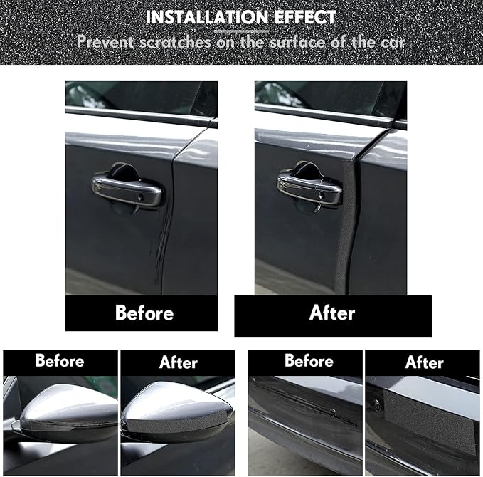 Frienda Car Door Edge Guards Door Sill Protector Automotive Entry Guard Anti Collision Scuff Sill Trim Protection Strips for Most Cars Vehicles Accessories(2.8 Inch Wide, 16.4 Feet,Clear)