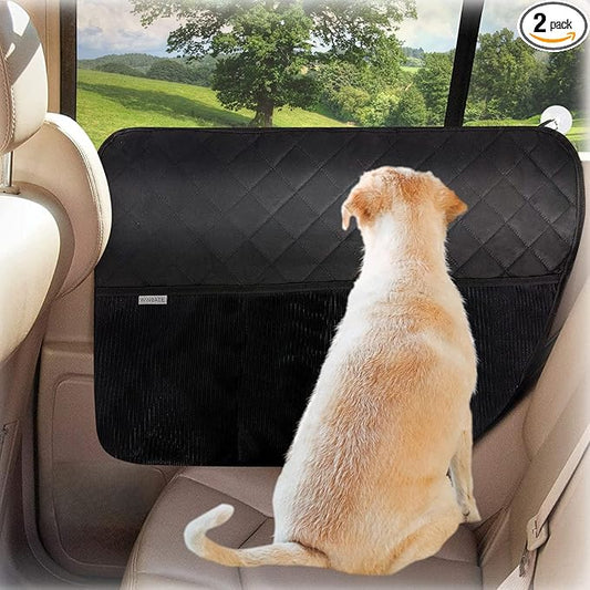 2PCS Car Door Protector for Dogs Pet Car Door Cover-Waterproof Scratchproof Nonslip Durable Car Door Protector, Machine Washable Pet Vehicle Door Guard (2 Packs Universal Fit)