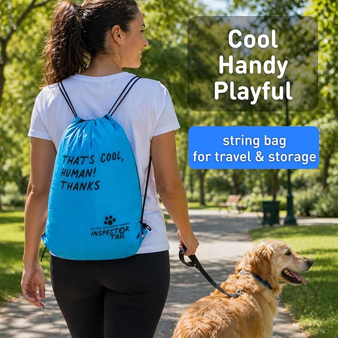 INSPECTOR TAIL Dog Cooling Mat - No Freeze Needed, Self-Cooling Pad for Large Dogs, Washable Portable for Crate Kennel Car Sofa Bed Floor, Indoor Outdoor Summer Use, 39"x27" with Carry Bag