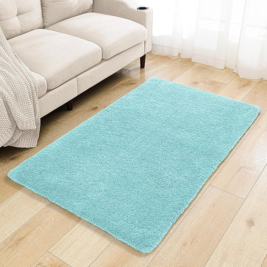 Aqua Haze Bathroom Rugs 36"x60" - Extra Large Microfiber Bath Mat, Non Slip Absorbent and Washable Bathroom Rug, Plush Fluffy Floor Mat - Ideal for Spacious Bathrooms or Bedrooms