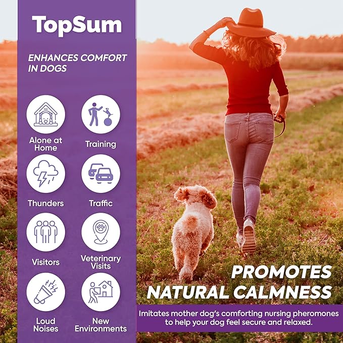 Calming Diffuser for Dog: Premium Dog Calming Diffuser - Pheromone Diffuser for Dogs - Dog Calming Plug in - Dog Diffuser to Stop Peeing in House, 2 Pack (MC Lavender)